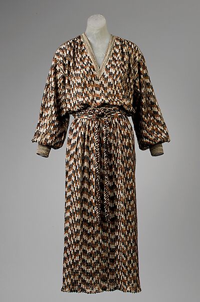 Evening dress, Missoni (Italian, founded 1953), silk, lurex, synthetic fiber, Italian