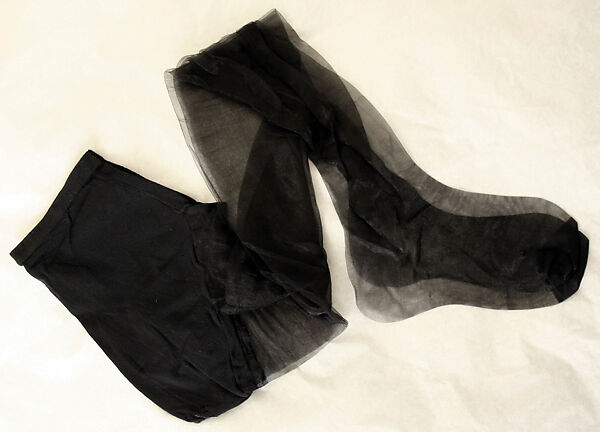 Ensemble, (a–c) James Galanos (American, Philadelphia, Pennsylvania, 1924–2016 West Hollywood, California), (a–c) silk; (d, e) leather; (f) nylon, cotton, American