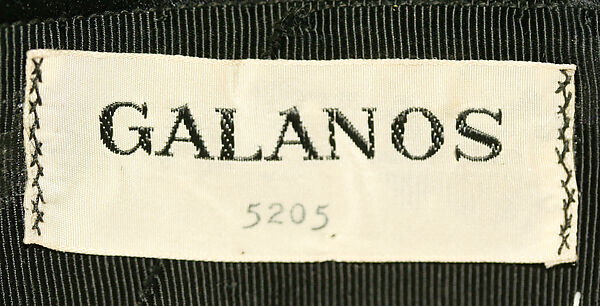 Ensemble, (a–c) James Galanos (American, Philadelphia, Pennsylvania, 1924–2016 West Hollywood, California), (a–c) silk; (d, e) leather; (f) nylon, cotton, American
