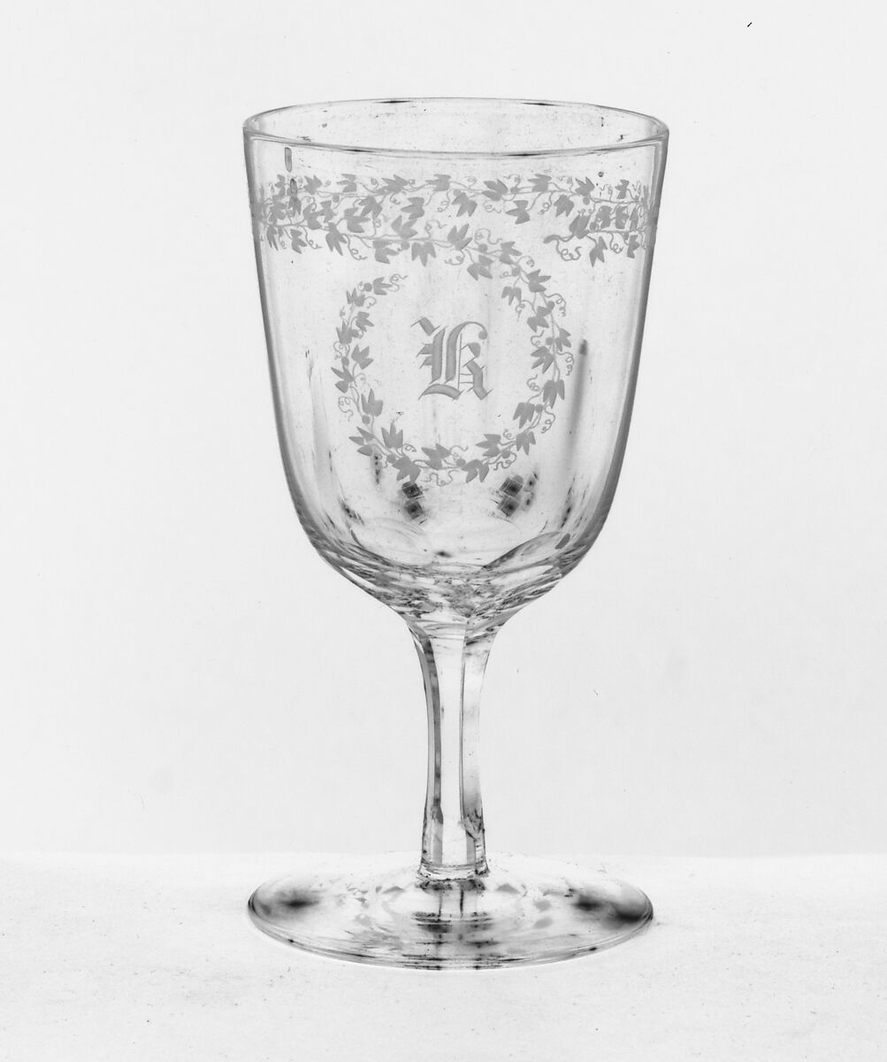 Water Goblet, Boston &amp; Sandwich Glass Company (American, 1825–1888, Sandwich, Massachusetts), Blown glass, American 