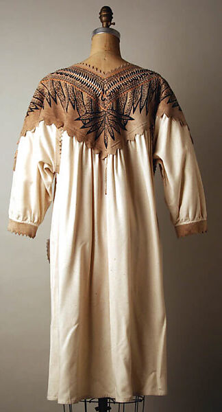 Dress, Zandra Rhodes (British, founded 1969), silk, leather, British