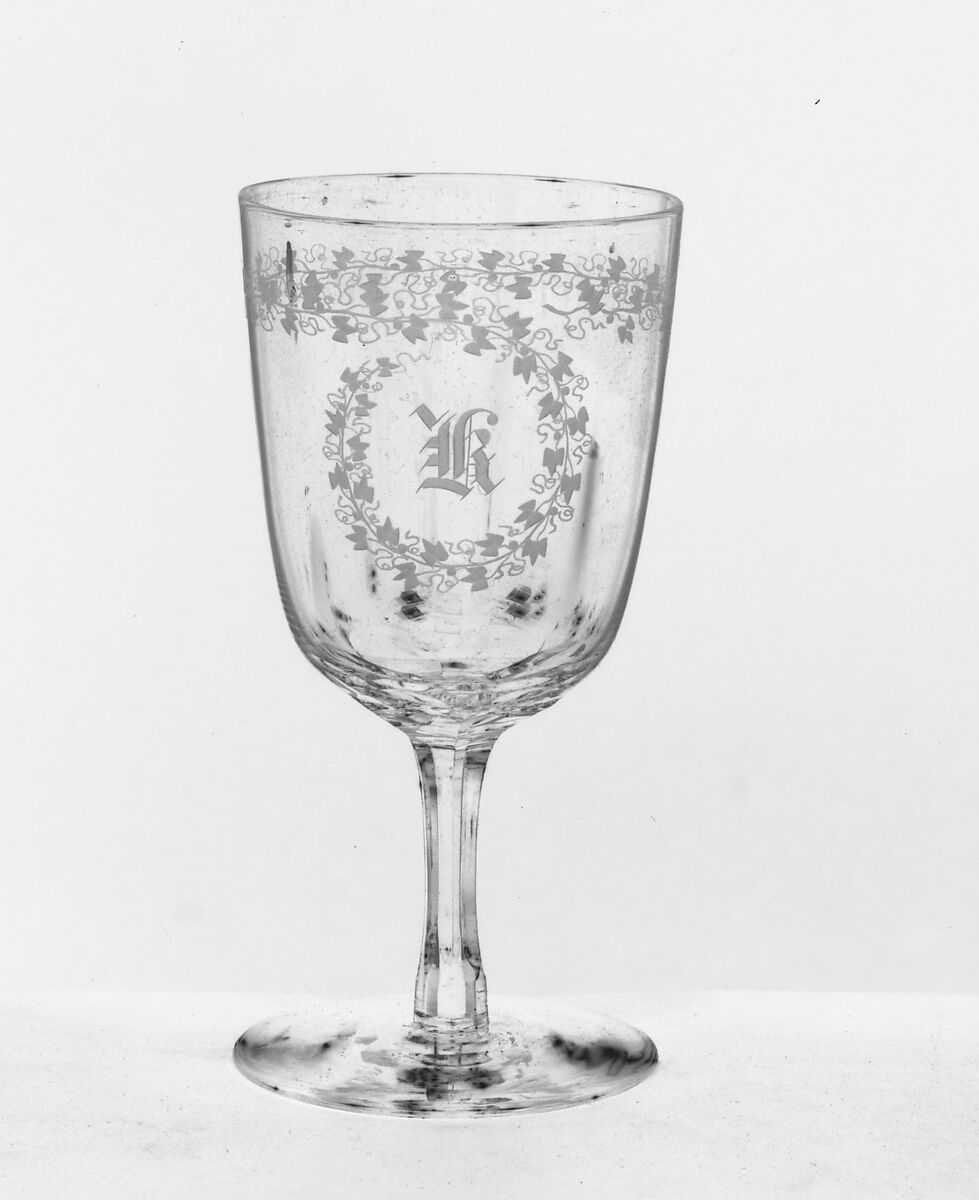 Water Goblet, Boston &amp; Sandwich Glass Company (American, 1825–1888, Sandwich, Massachusetts), Blown glass, American 