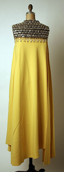 Evening dress, Madame Grès (Germaine Émilie Krebs) (French, Paris 1903–1993 Var region), silk, glass, plastic, French