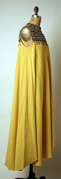 Evening dress, Madame Grès (Germaine Émilie Krebs) (French, Paris 1903–1993 Var region), silk, glass, plastic, French