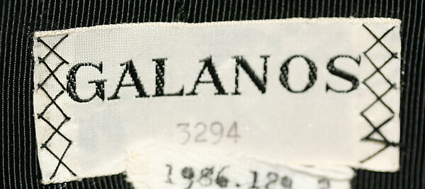 Hat, James Galanos (American, Philadelphia, Pennsylvania, 1924–2016 West Hollywood, California), leather, American