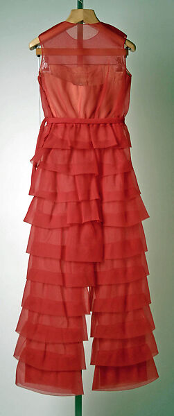 Evening ensemble, (a, b) House of Givenchy (French, founded 1952), synthetic fiber, silk, leather, French