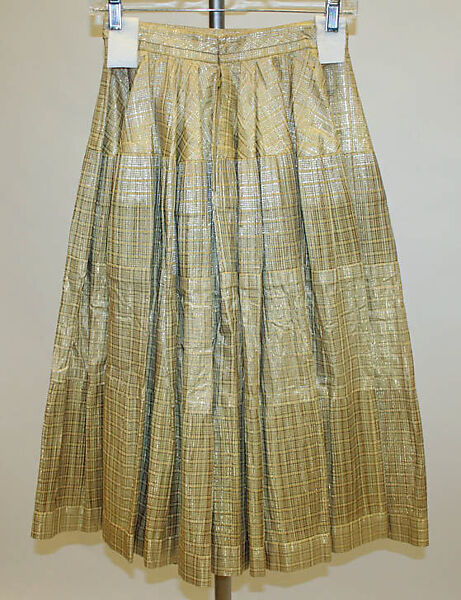 Evening skirt, Mainbocher (French and American, founded 1930), cotton, Lurex, American