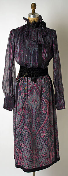 Ensemble, Emanuel Ungaro (French, 1933–2019), silk, glass, French