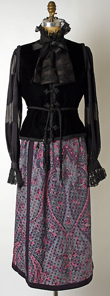 Ensemble, Emanuel Ungaro (French, 1933–2019), silk, glass, French