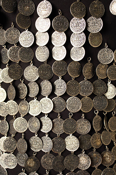 Dress, Rifat Ozbek (British, born Turkey, 1953), acetate/rayon, tin, British