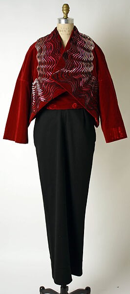 Evening ensemble, Schiaparelli (French, founded 1927), silk, French 
