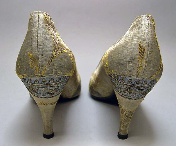 Evening ensemble, (a, b) House of Givenchy (French, founded 1952), silk, metallic threads, French