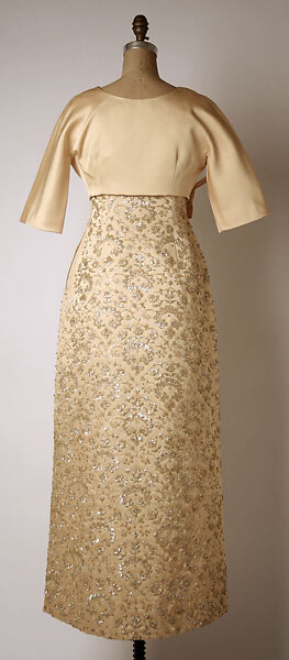 Evening dress, House of Givenchy (French, founded 1952), silk, rhinestones, French