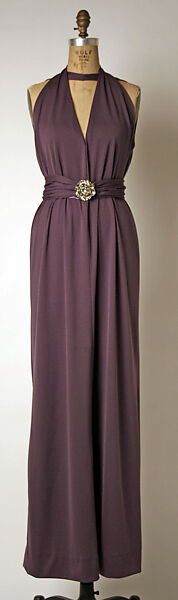 Evening ensemble, House of Givenchy (French, founded 1952), rayon, metal, French