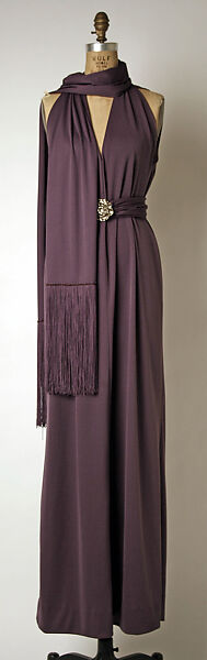 Evening ensemble, House of Givenchy (French, founded 1952), rayon, metal, French 