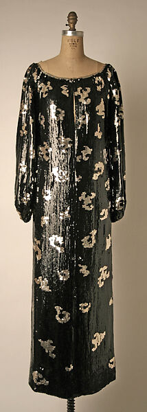 Evening ensemble, House of Givenchy (French, founded 1952), silk (probably), plastic, sequins, French
