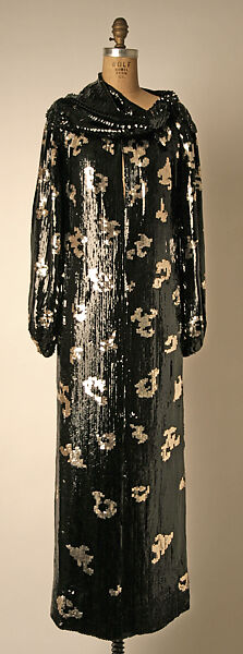 Evening ensemble, House of Givenchy (French, founded 1952), silk (probably), plastic, sequins, French 