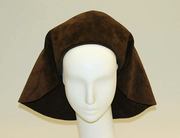 Hat, House of Givenchy (French, founded 1952), leather, French 