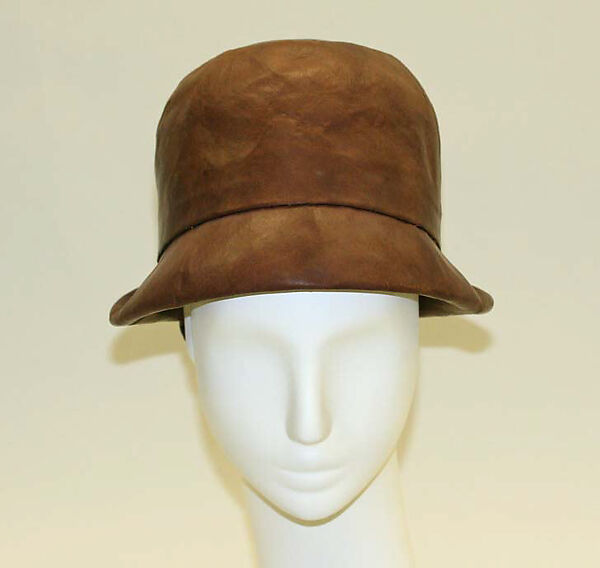 Hat, House of Givenchy (French, founded 1952), leather, French 