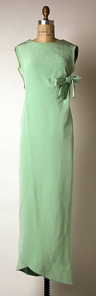 Evening ensemble, House of Givenchy (French, founded 1952), (a) silk; (b, c) leather, silk, French 