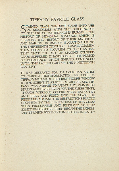 Memorials in glass and stone, Tiffany Studios (1902–32)