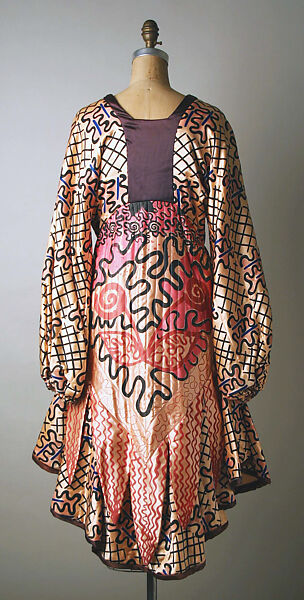 Dress, Zandra Rhodes (British, founded 1969), synthetic fiber, British