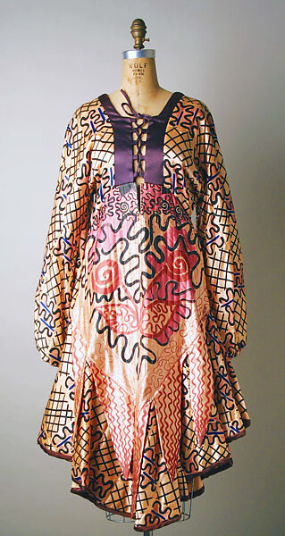 Dress, Zandra Rhodes (British, founded 1969), synthetic fiber, British 