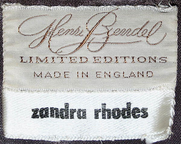 Dress, Zandra Rhodes (British, founded 1969), synthetic fiber, British