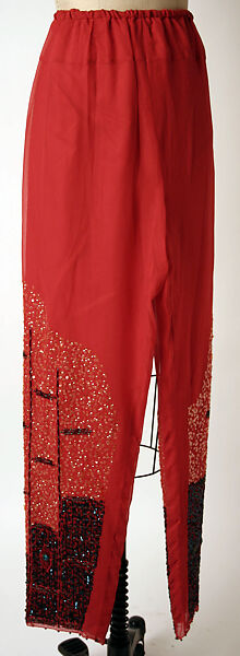 Ensemble, Zandra Rhodes (British, founded 1969), silk, glass, plastic, British