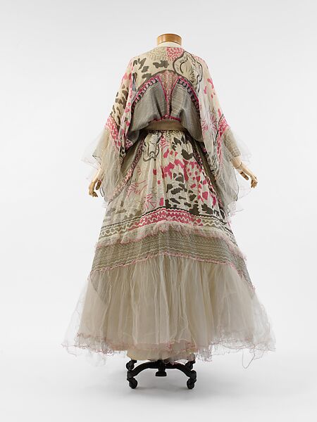 Evening dress, Zandra Rhodes (British, founded 1969), silk, polyester, British