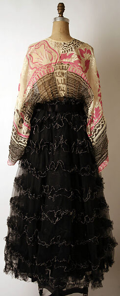 Evening dress, Zandra Rhodes (British, founded 1969), silk, cotton, polyester, British