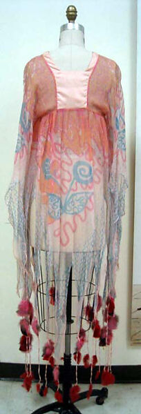 Blouse, Zandra Rhodes (British, founded 1969), silk, feathers, British