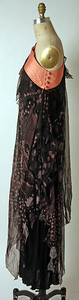 Evening dress, Zandra Rhodes (British, founded 1969), silk, acetate, British