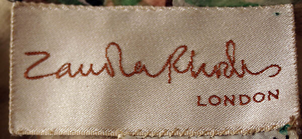 Evening dress, Zandra Rhodes (British, founded 1969), silk, plastic, British