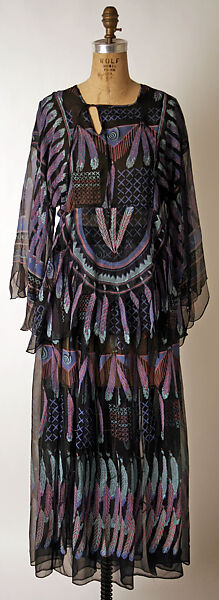 Evening ensemble, Zandra Rhodes (British, founded 1969), silk, British 