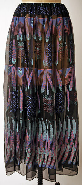 Evening ensemble, Zandra Rhodes (British, founded 1969), silk, British