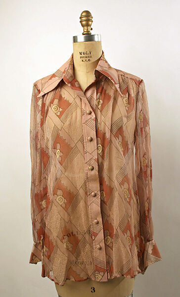 Blouse, Zandra Rhodes (British, founded 1969), silk, British 