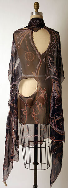 "Punk Stole", Zandra Rhodes (British, founded 1969), silk, pearl-beads, British