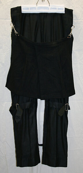 Trousers, Vivienne Westwood (British, 1941–2022), a) cotton, metal; b,c) wool, British