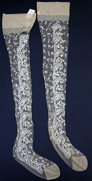 Stockings, Valentino (Italian, born 1932), nylon, Italian 