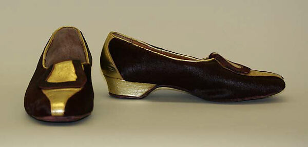 Evening slippers, Emilio Schuberth (Italian, 1904–1972), leather, fur, Italian 