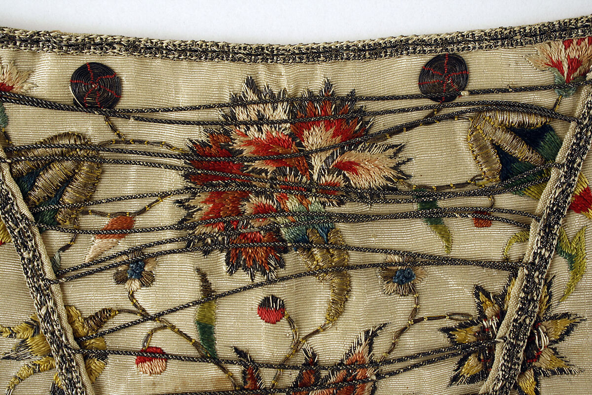 Stomacher, silk, American