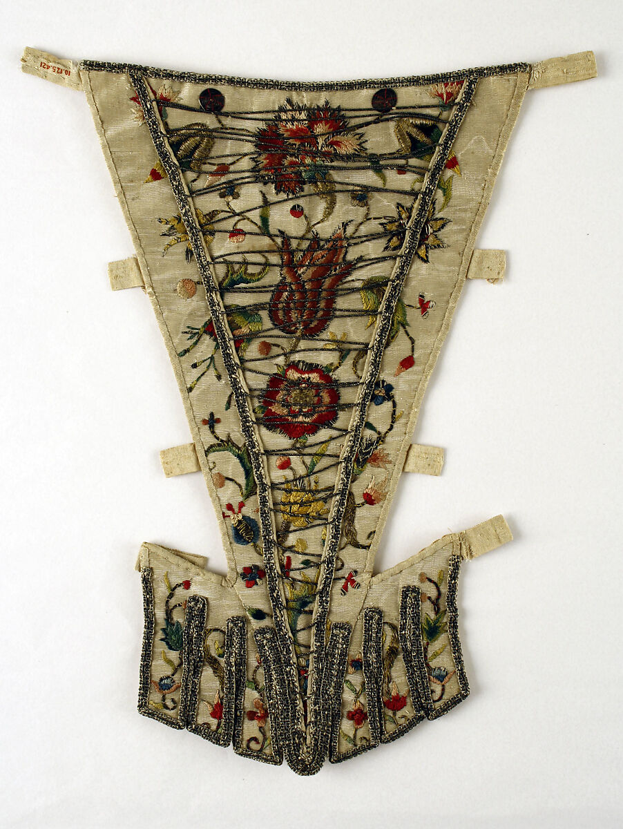 Stomacher, silk, American 