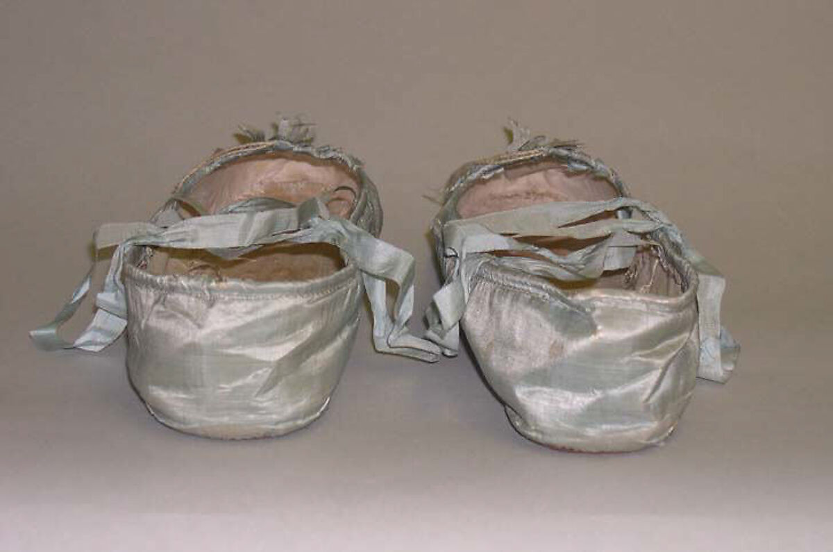 Slippers, silk, American