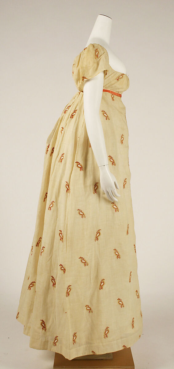 Dress, cotton, wool, American