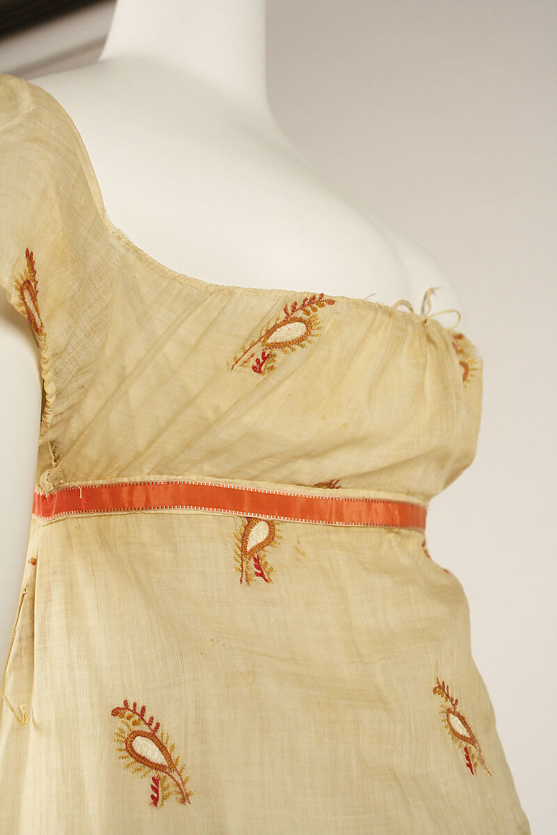 Dress, cotton, wool, American