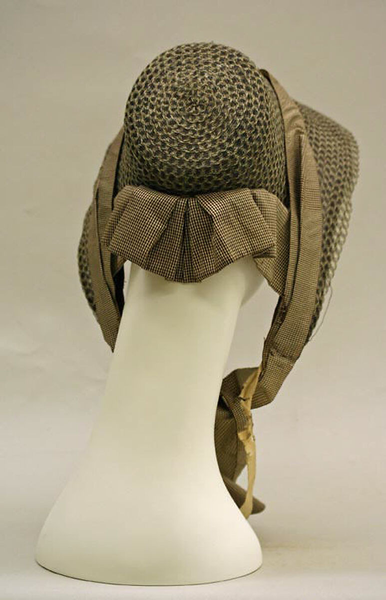 Poke bonnet, mohair, American