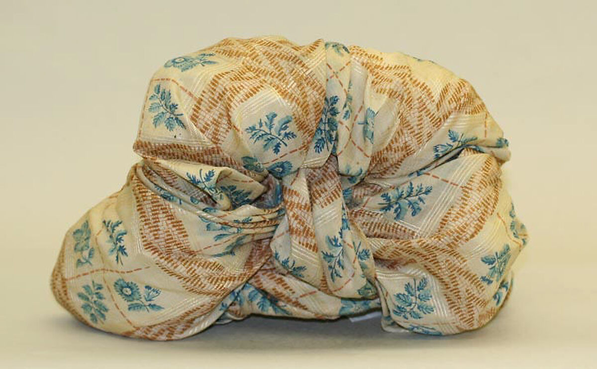 Evening turban, cotton, American
