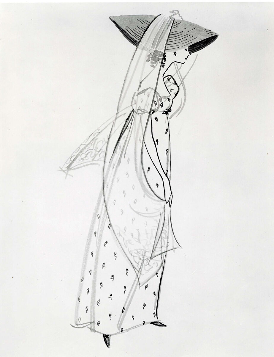 Dress, cotton, wool, American