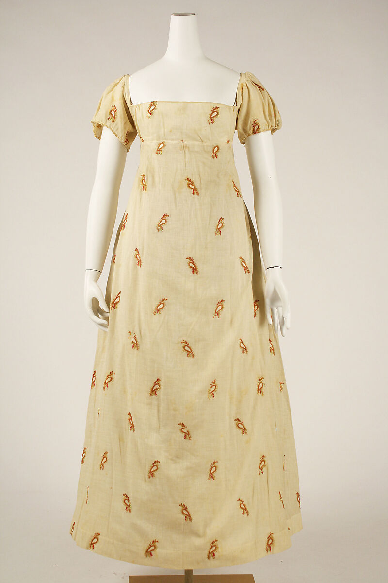 Dress, cotton, wool, American 